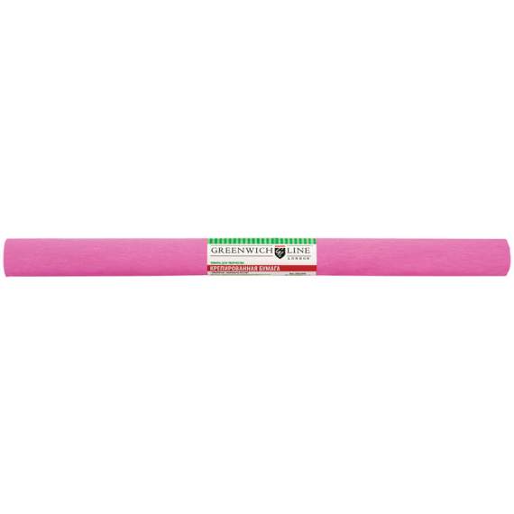 Бумага крепированная Greenwich Line, 50*250см, 32г/м2, розовая, в рулоне	,CR25028