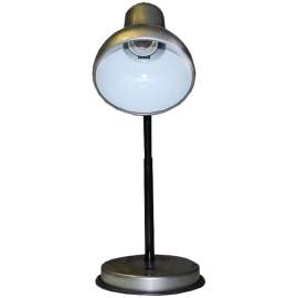 Светильник настольный на подставке "НТ 2077А", гибкая стойка, Е27, серебро,НТ 2077А серебро