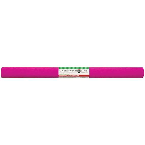 Бумага крепированная Greenwich Line, 50*250см, 32г/м2, тёмно-розовая, в рулоне,CR25034
