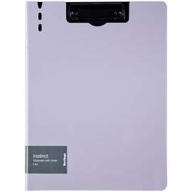 Папка-планшет с зажимом Berlingo "Instinct" A4, пластик (полифом), лаванда/черный,PPf_93203