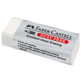 Ластик (стирательная резинка) Faber-Castell "Dust Free", прямоуг, карт.футл,62*21,5*11,5мм,187120