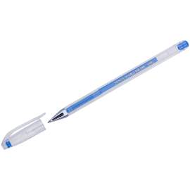 Ручка гелевая Crown "Hi-Jell Color" голубая, 0,7мм,HJR-500H