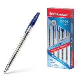 Ручка гелевая Erich Krause "R-301 Original Gel" синяя, 0,5мм,53346