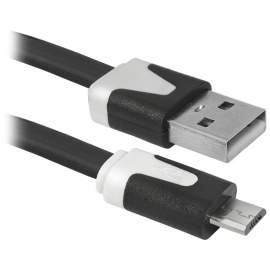 Кабель Defender USB08-03P USB2.0 (A) - microUSB (B), 1м, черный,87475