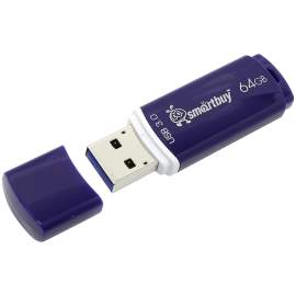 Память (флешка) Smart Buy "Crown" 64GB, USB 3.0 Flash Drive, синий,SB64GBCRW-Bl