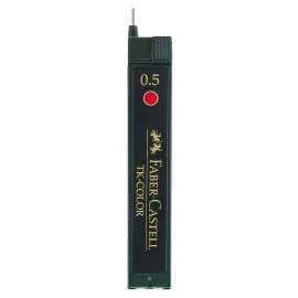 Грифели для механических карандашей Faber-Castell "TK-Color", 12шт., 0,5мм, красные,128521