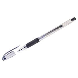 Ручка гелевая Crown "Hi-Jell Needle Grip" черная, 0,7мм, грип, игольчатый стерж,HJR-500RNB