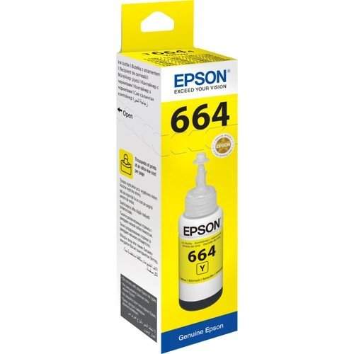 Чернила Epson L100/ 110// 200/ 210/ 300/ 355/ 550/ 555 (O) C13T66444A,yellow, 70 ml