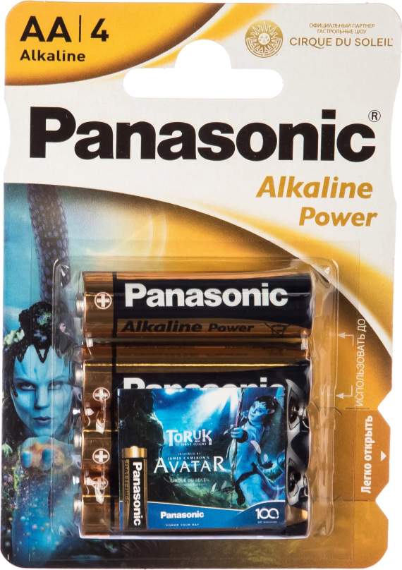 Батарейка Тип АА Panasonic Alkaline LR6 1шт (4шт/бл)