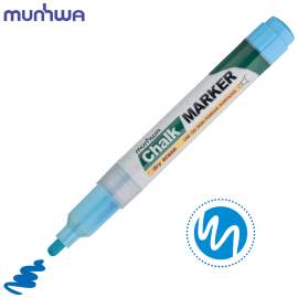 Маркер меловой MunHwa "Chalk Marker" голубой, 3мм, спиртовая основа, CM-02