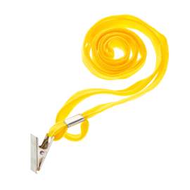 Держатель для бейджа с клипом, желтый (шнурок без бейджа), OfficeSpace, 284668