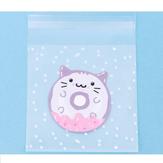 Пакет подарочный «Котик‒пончик», 10 × 10 см,3009236