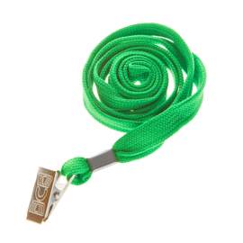 Держатель для бейджа с клипом, зеленый (шнурок без бейджа), OfficeSpace,284665