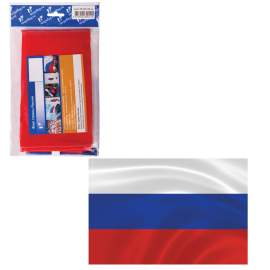 Флаг РФ 90*135см, пакет с европодвесом,MFFN511