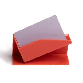 Подставка для визиток "Уголок", 2 мм, 10,5*4*4 см, цвет красный,4496724