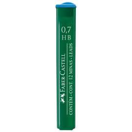 Грифели для механических карандашей Faber-Castell "Polymer", 12шт., 0,7мм, HB,521700