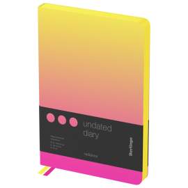 Ежедневник недатир. A5, 136л., кожзам, Berlingo "Radiance",желтый/розовый градиент,UD0_93501