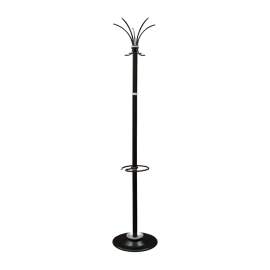 Вешалка напольная Титан Класс-ТМЗ, металл, черная, 10 крючков, подставка для зонтов,0118Ч