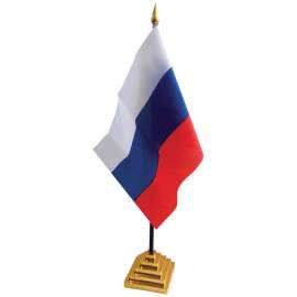 Флаг настольный "Россия" ArtSpace, пластик. подставка,FL_3097