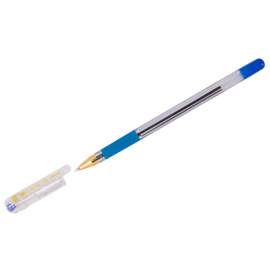 Ручка шариковая MunHwa "MC Gold" синяя, 0,5мм, грип, штрих-код,BMC-02