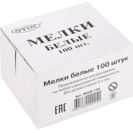 Мел белый Алгем, 100шт., квадратный, картонная коробка,МШБ-100