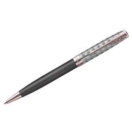 Ручка подарочная шариковая Parker "Sonnet Metal&Grey PGT", черная, 1,0мм, поворот.,2119791
