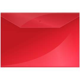 Папка-конверт на кнопке, А4 OfficeSpace, 150мкм, красная,Fmk12-4 / 220896