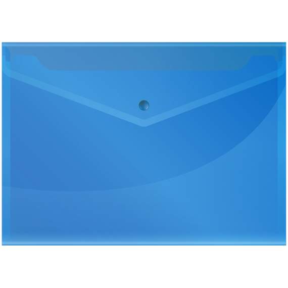 Папка-конверт на кнопке, А4 OfficeSpace, 150мкм, синяя,Fmk12-5 / 220897