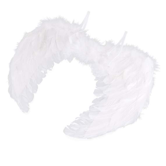 Крылья ангела белые перо+пух (70х30см.)(50-72)