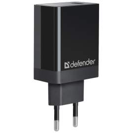 Зарядное устройство сетевое Defender UPA-101 (быстрая зарядка), QC 3.0, 18W, черный,83573