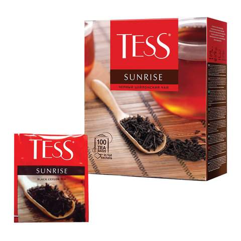 Чай Tess Sunrise черный чай, цейлонский в пакетиках, 100шт по 1,8г,0918-09