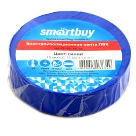 Изолента Smartbuy, 15мм*10м, 130мкм, синяя, инд. у,SBE-IT-15-10-db