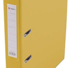 Папка-регистратор PP 50мм желтый, металл.окантовка, карман, разобранная,Lamark AF0601-YL