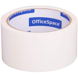 Клейкая лента упаковочная (скотч) 48мм*40м, 45мкм, белая, ШК, OfficeSpace,КЛ_6963
