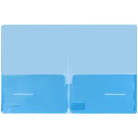 Папка-уголок Berlingo, А4, 180мкм, 2 внутренних кармана, прозрачная синяя,AGp_04002