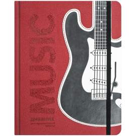 Дневник для музыкальной школы 48л. (твердый) "Applique-Гитара", иск. кожа,DMK10353h