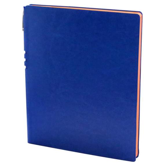 Тетрадь 96л., А4, клетка Attache Light Book, кожзам юта, цв.срез,ручка, синий,1467941