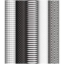 Упаковочная бумага глянц. 70*100см, ArtSpace "Black&White", 1 лист, 65г/м2, ассорти,ПБ100м_21816