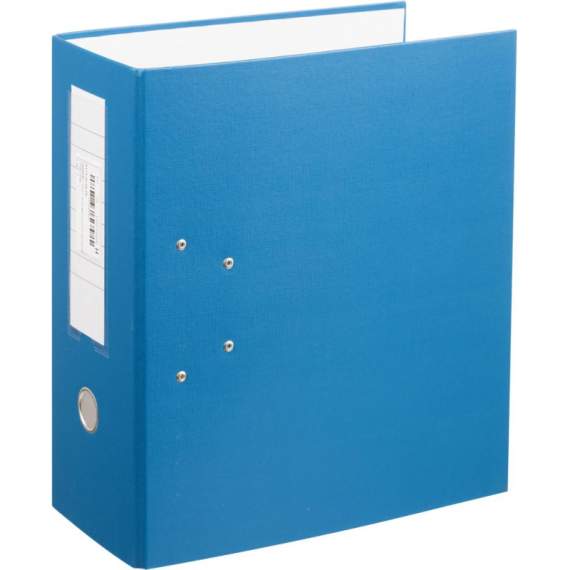 Папка-регистратор PVC 125мм синий, с двумя ароч.мех, без мет/уголка,с карманом на корешке,1128022