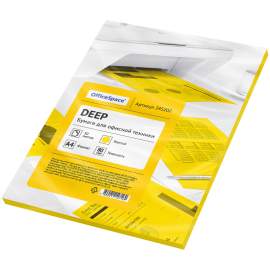 Бумага цветная OfficeSpace deep А4, 80г/м2, 50л. (желтый),245202