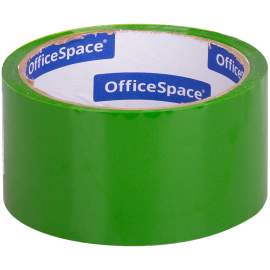 Клейкая лента упаковочная (скотч) 48мм*40м, 45мкм, зеленая, ШК, OfficeSpace,КЛ_6287