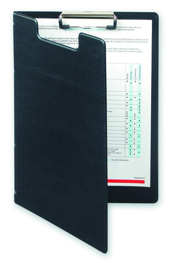 Папка-планшет с зажимом BANTEX А4, ПВХ, 4210-10, черный,545645