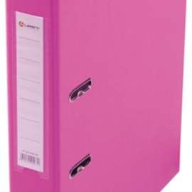 Папка-регистратор PP 50мм розовый, металл.окантовка, карман, Lamark,AF0601-PN,AF0601-PN1