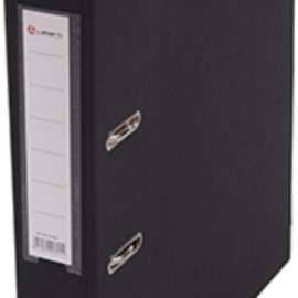 Папка-регистратор PP 50мм черный, металл.окантока, карман, Lamark,AF0601-BK,AF0601-BK1