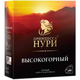 Чай Принцесса Нури "Высокогорный", черный, 100 пакетиков по 2г,0201-18