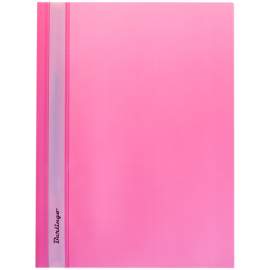 Папка-скоросшиватель пластик. Berlingo, А4, 180мкм, розовая с прозр. верхом	,ASp_04112