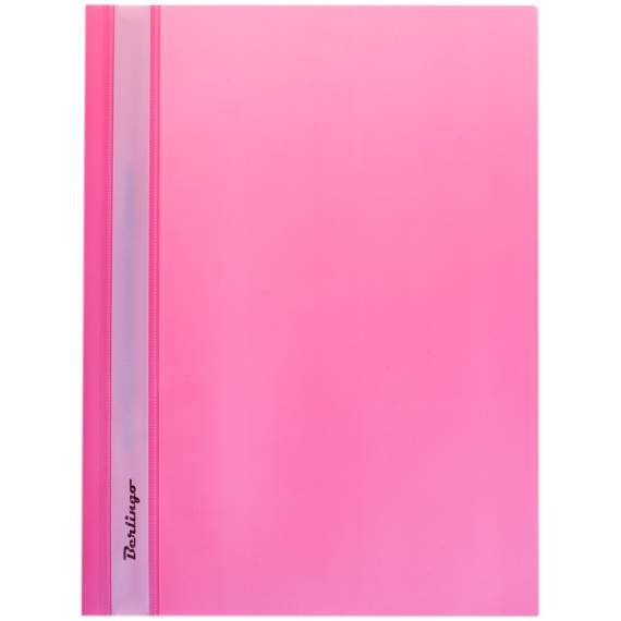 Папка-скоросшиватель пластик. Berlingo, А4, 180мкм, розовая с прозр. верхом	,ASp_04112