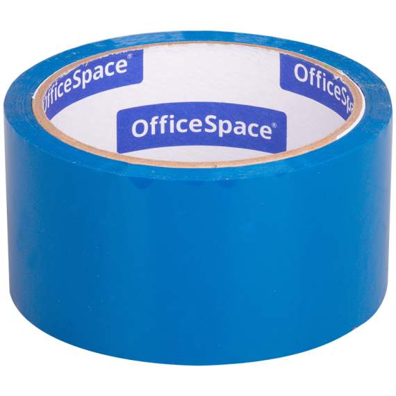 Клейкая лента упаковочная (скотч) 48мм*40м, 45мкм, синяя, ШК, OfficeSpace,КЛ_6290