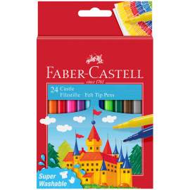 Фломастеры Faber-Castell "Замок", 24цв., смываемые, картон,554202