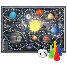 Игра-ходилка настольная ГЕОДОМ "Солнечная система", с фишками,4607177452838